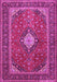 Machine Washable Medallion Pink Traditional Rug, wshtr2162pnk