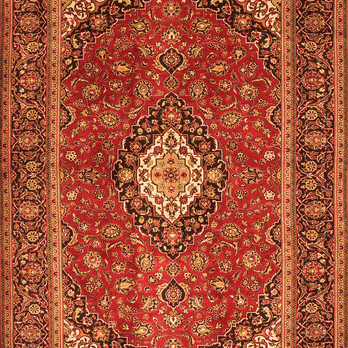 Medallion Orange Traditional Rug, tr2162org