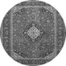 Square Medallion Gray Traditional Rug, tr2162gry