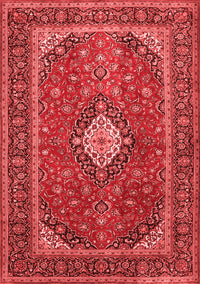 Medallion Red Traditional Rug, tr2162red