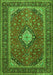 Medallion Green Traditional Rug, tr2162grn