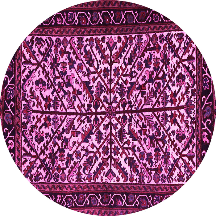 Round Persian Pink Traditional Rug, tr2163pnk