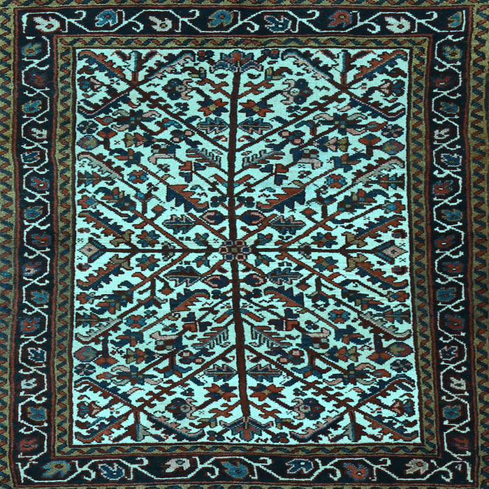 Square Persian Light Blue Traditional Rug, tr2163lblu