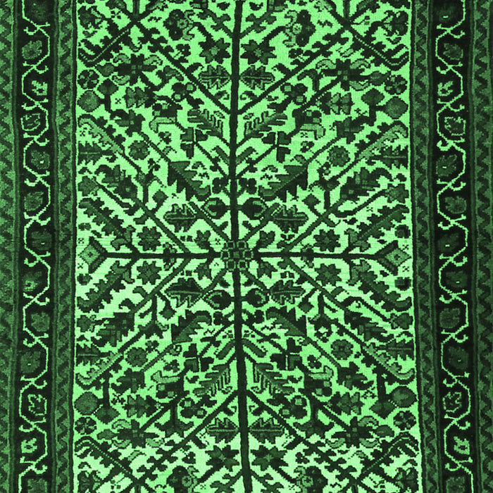 Machine Washable Persian Emerald Green Traditional Area Rugs, wshtr2163emgrn