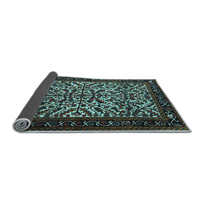 Sideview of Persian Light Blue Traditional Rug, tr2163lblu
