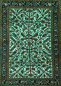 Persian Turquoise Traditional Rug, tr2163turq