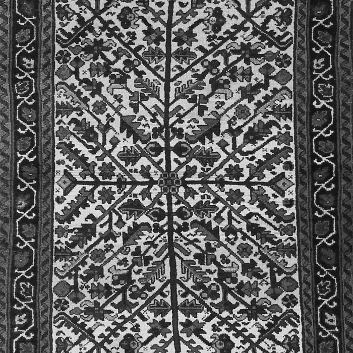 Serging Thickness of Machine Washable Persian Gray Traditional Rug, wshtr2163gry