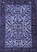 Machine Washable Persian Blue Traditional Rug, wshtr2163blu