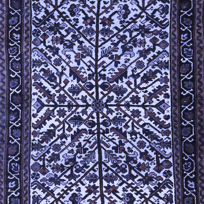 Machine Washable Persian Blue Traditional Rug, wshtr2163blu