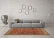 Machine Washable Persian Brown Traditional Rug in a Living Room,, wshtr2164brn