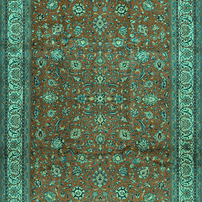 Machine Washable Persian Turquoise Traditional Area Rugs, wshtr2164turq