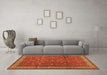 Machine Washable Persian Orange Traditional Area Rugs in a Living Room, wshtr2164org