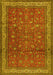 Machine Washable Persian Yellow Traditional Rug, wshtr2164yw