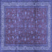 Square Persian Blue Traditional Rug, tr2164blu