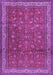 Machine Washable Persian Purple Traditional Area Rugs, wshtr2164pur