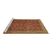 Sideview of Machine Washable Persian Brown Traditional Rug, wshtr2164brn