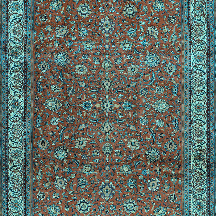 Machine Washable Persian Light Blue Traditional Rug, wshtr2164lblu