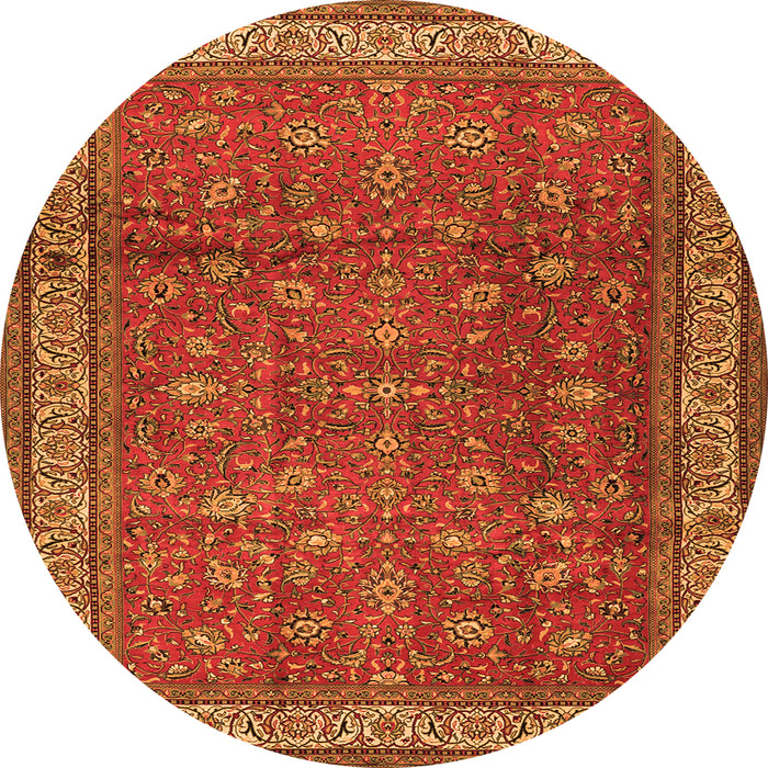 Square Persian Orange Traditional Rug, tr2164org