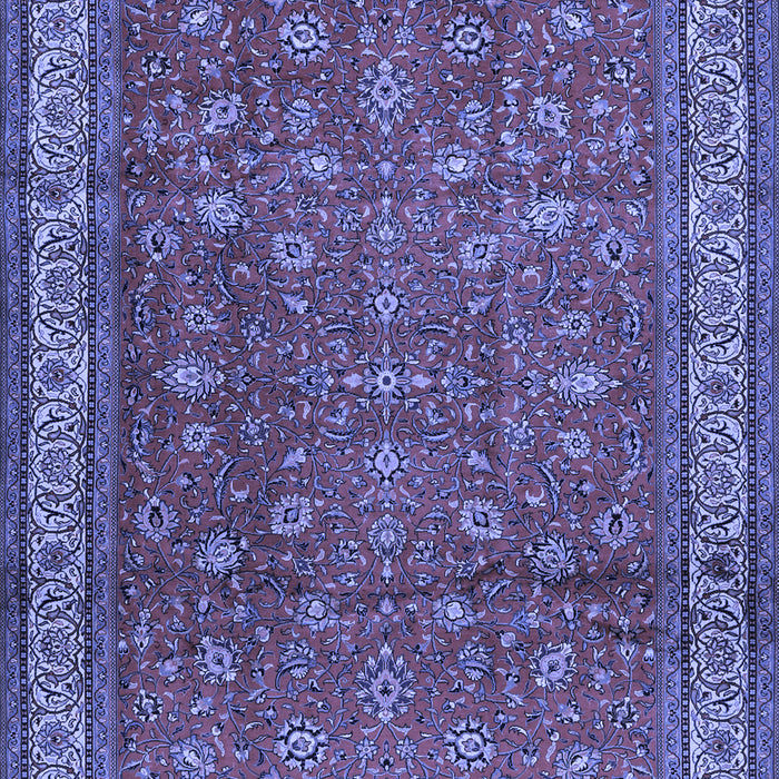 Machine Washable Persian Blue Traditional Rug, wshtr2164blu