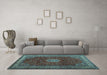 Machine Washable Persian Light Blue Traditional Rug in a Living Room, wshtr2165lblu