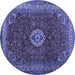 Round Persian Blue Traditional Rug, tr2165blu