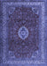 Machine Washable Persian Blue Traditional Rug, wshtr2165blu