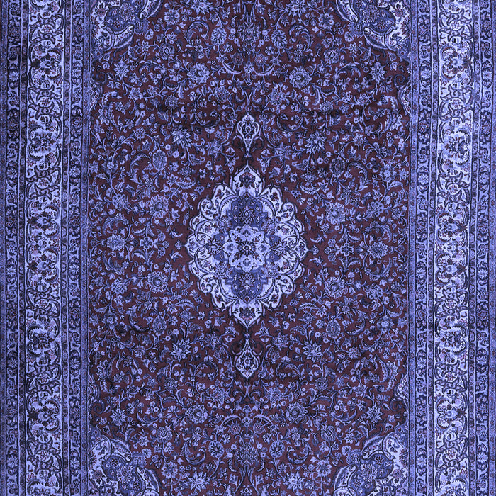 Machine Washable Persian Blue Traditional Rug, wshtr2165blu