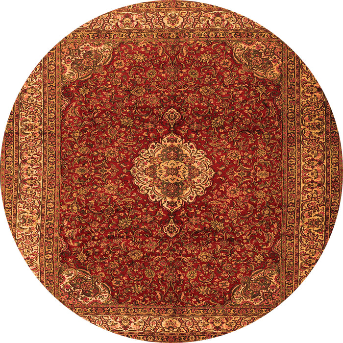 Machine Washable Persian Orange Traditional Area Rugs, wshtr2165org