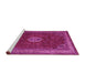 Sideview of Machine Washable Persian Pink Traditional Rug, wshtr2165pnk