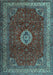 Machine Washable Persian Light Blue Traditional Rug, wshtr2165lblu