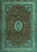 Machine Washable Persian Turquoise Traditional Area Rugs, wshtr2165turq