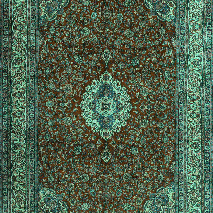 Machine Washable Persian Turquoise Traditional Area Rugs, wshtr2165turq
