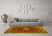 Machine Washable Persian Yellow Traditional Rug in a Living Room, wshtr2165yw