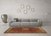 Machine Washable Persian Brown Traditional Rug in a Living Room,, wshtr2165brn