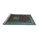 Sideview of Machine Washable Persian Light Blue Traditional Rug, wshtr2165lblu