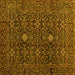 Square Machine Washable Persian Yellow Traditional Rug, wshtr2166yw