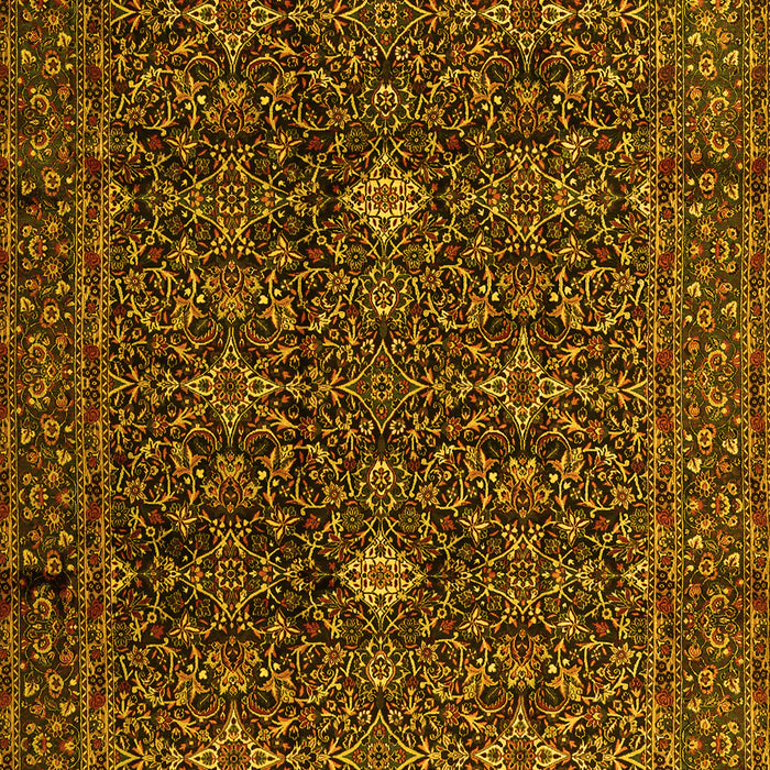Machine Washable Persian Yellow Traditional Rug, wshtr2166yw