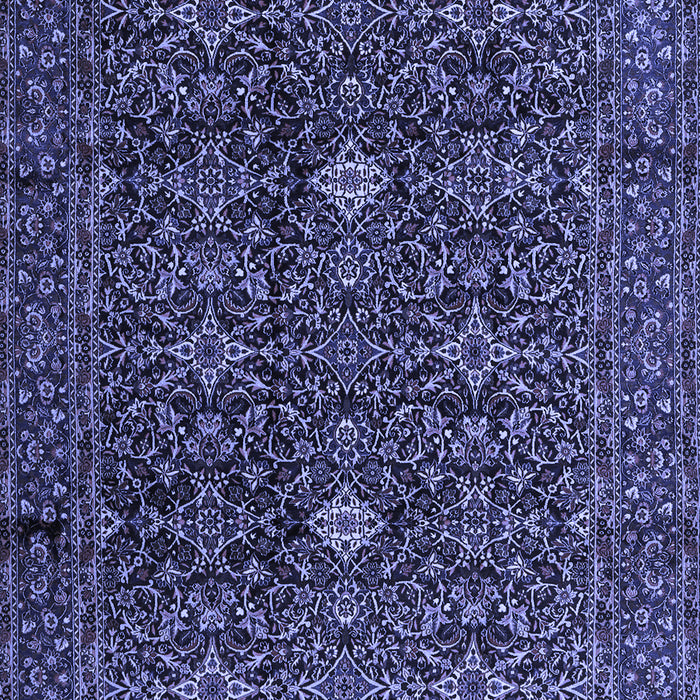 Machine Washable Persian Blue Traditional Rug, wshtr2166blu