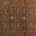 Square Machine Washable Persian Brown Traditional Rug, wshtr2166brn