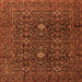 Serging Thickness of Persian Orange Traditional Rug, tr2166org