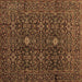 Square Persian Brown Traditional Rug, tr2166brn