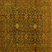 Square Persian Yellow Traditional Rug, tr2166yw