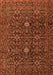 Serging Thickness of Machine Washable Persian Orange Traditional Area Rugs, wshtr2166org