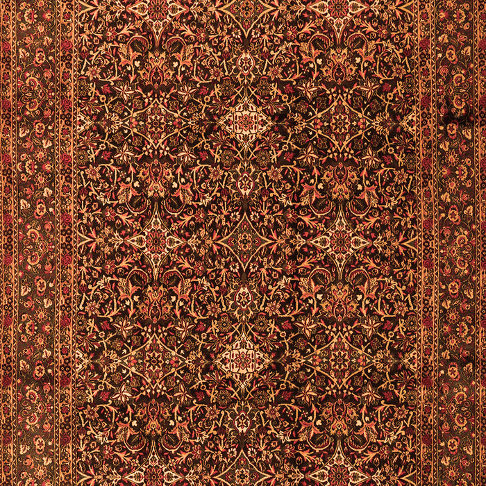 Serging Thickness of Machine Washable Persian Orange Traditional Area Rugs, wshtr2166org