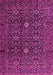 Machine Washable Persian Pink Traditional Rug, wshtr2166pnk