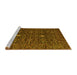 Sideview of Machine Washable Persian Yellow Traditional Rug, wshtr2166yw