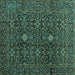 Square Persian Turquoise Traditional Rug, tr2166turq