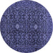 Round Persian Blue Traditional Rug, tr2166blu