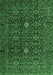 Machine Washable Persian Emerald Green Traditional Area Rugs, wshtr2166emgrn