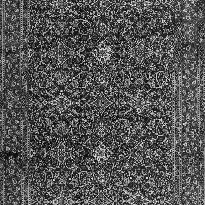 Serging Thickness of Machine Washable Persian Gray Traditional Rug, wshtr2166gry